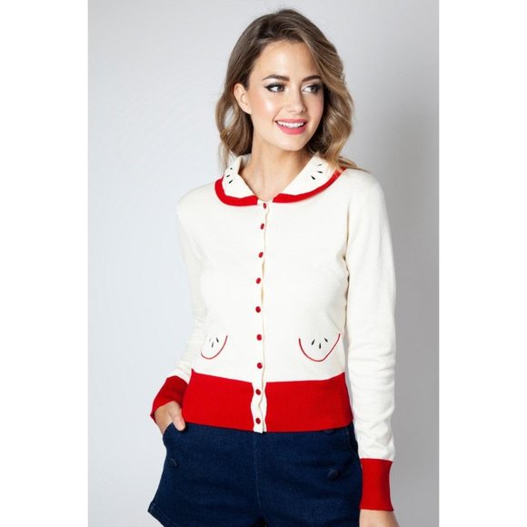 Voodoo Vixen Sweaters - Voodoo Vixen Clara Apple Cardigan